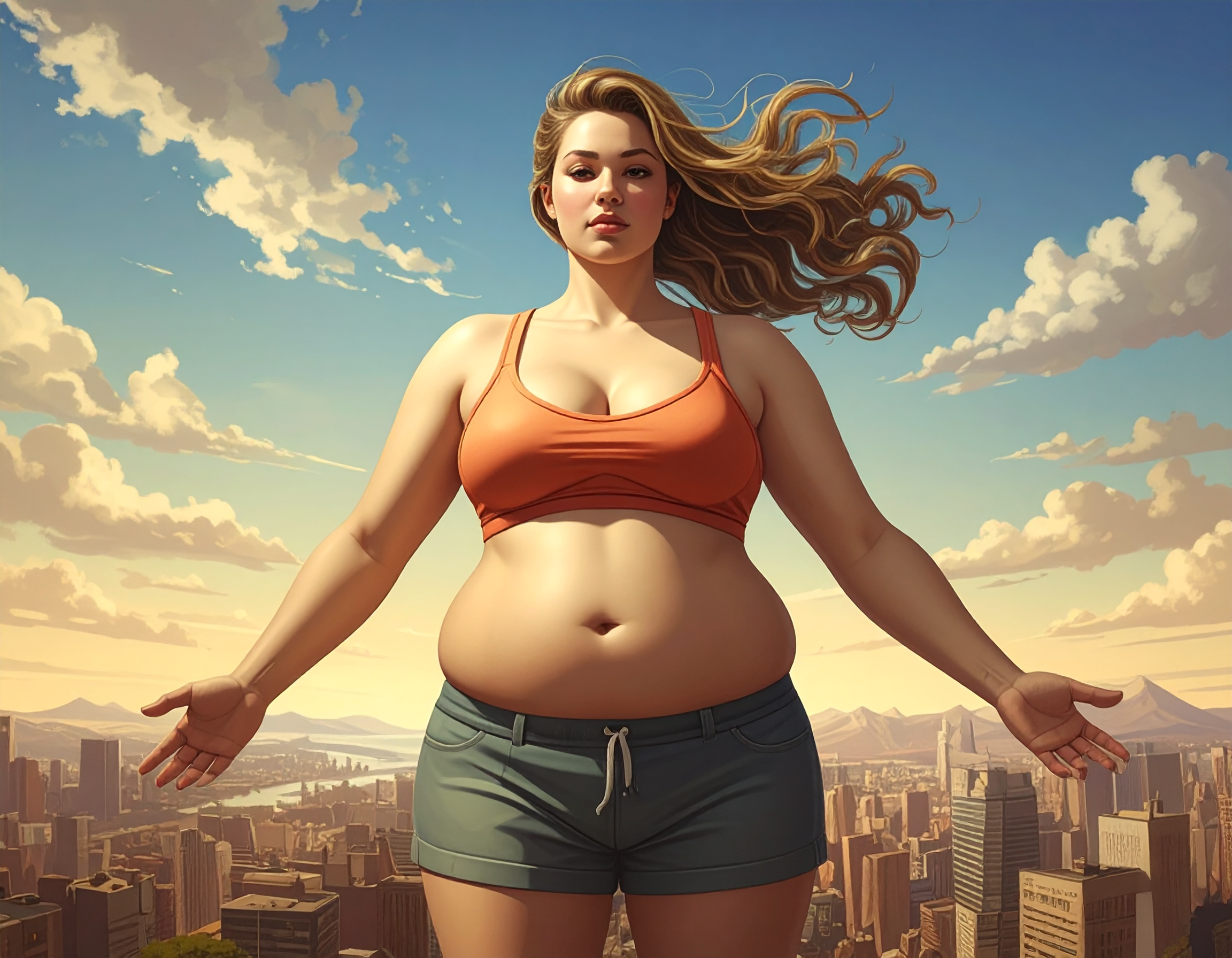 A strong, healthy individual representing successful weight gain.